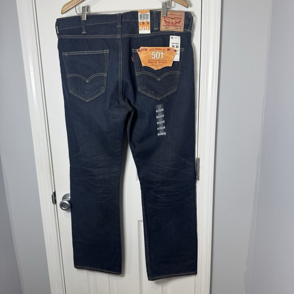 NWT Vintage Levi's‎ Men's 501 Button Fly Jeans Size 38x30 Blue Denim